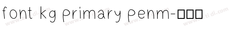 font kg primary penm字体转换